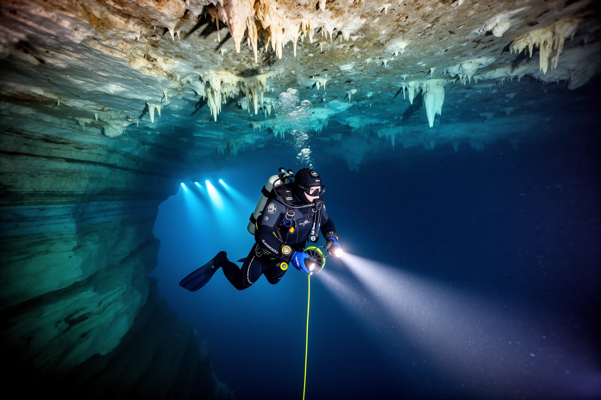 Cave diving