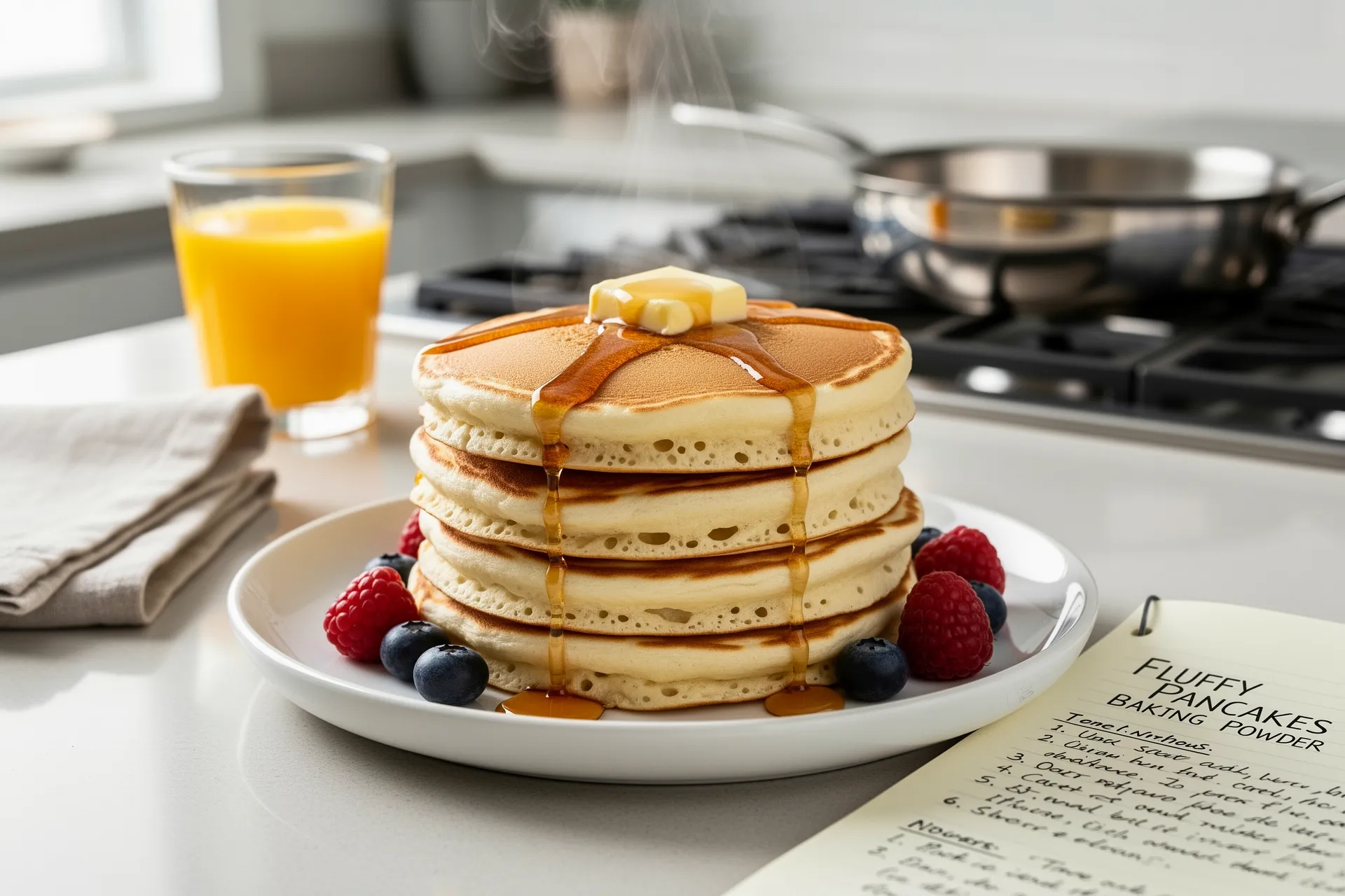 Fluffy Pancakes without Baking Powder