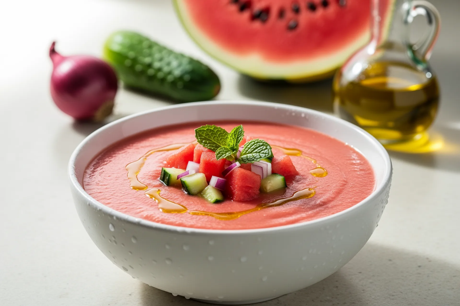 Watermelon gazpacho