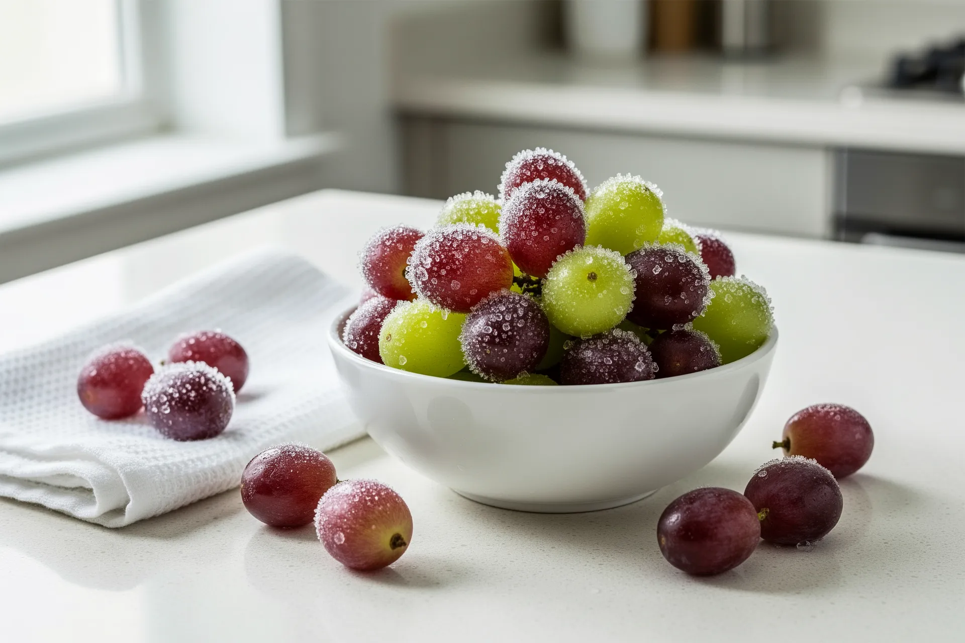 Frozen grapes