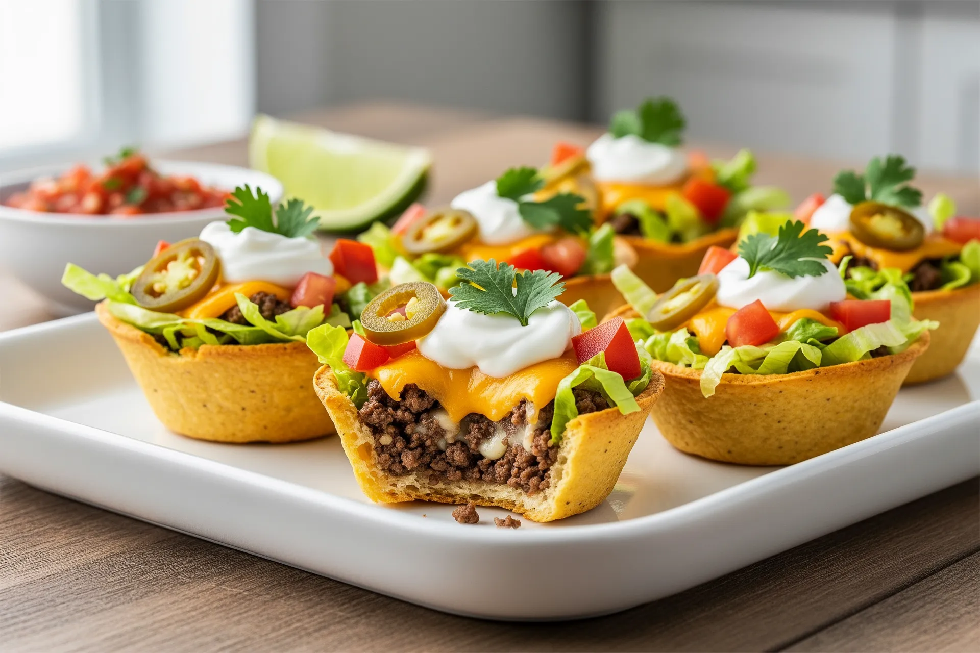 Mini taco cups