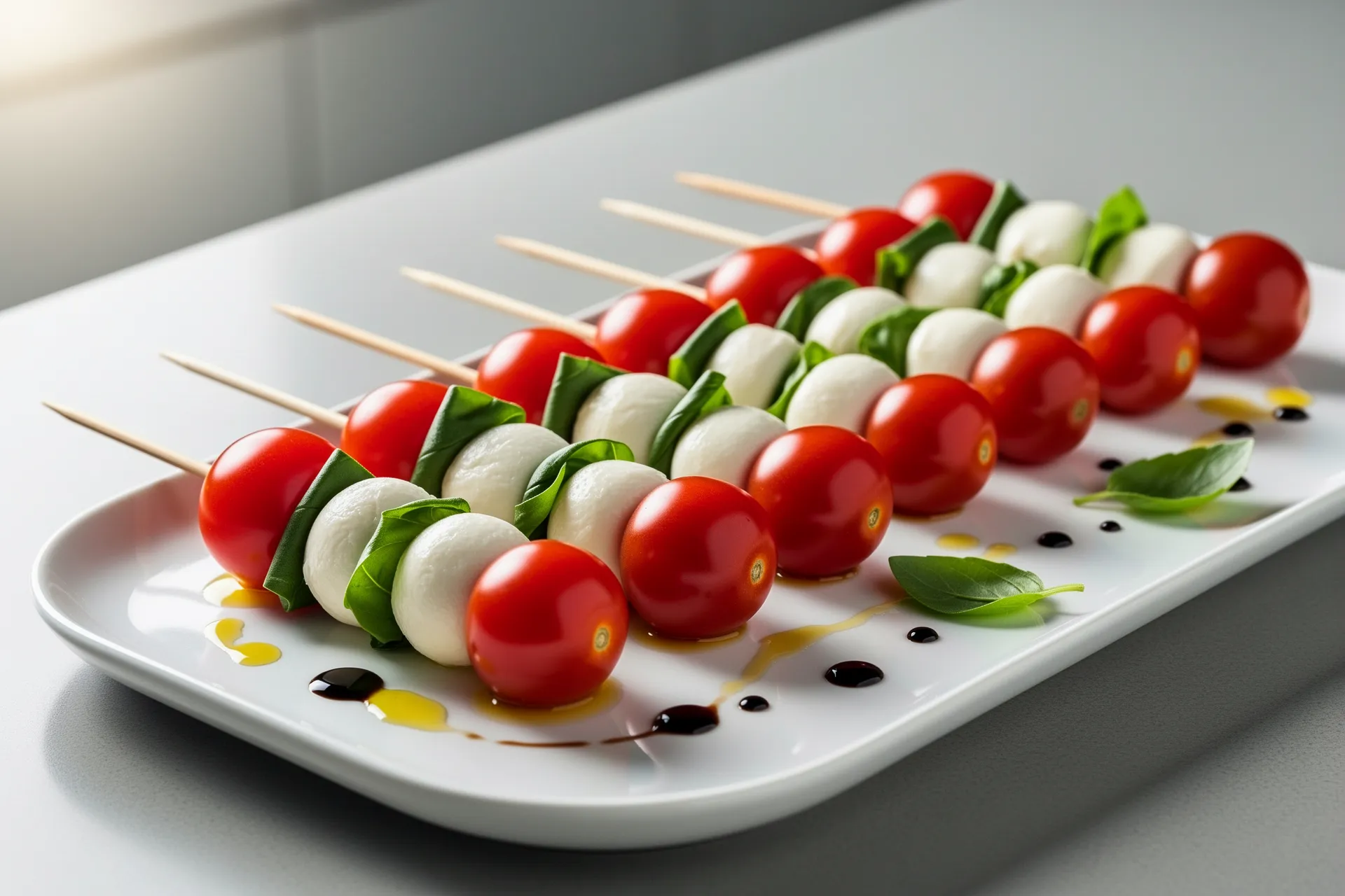 Tomato caprese skewers