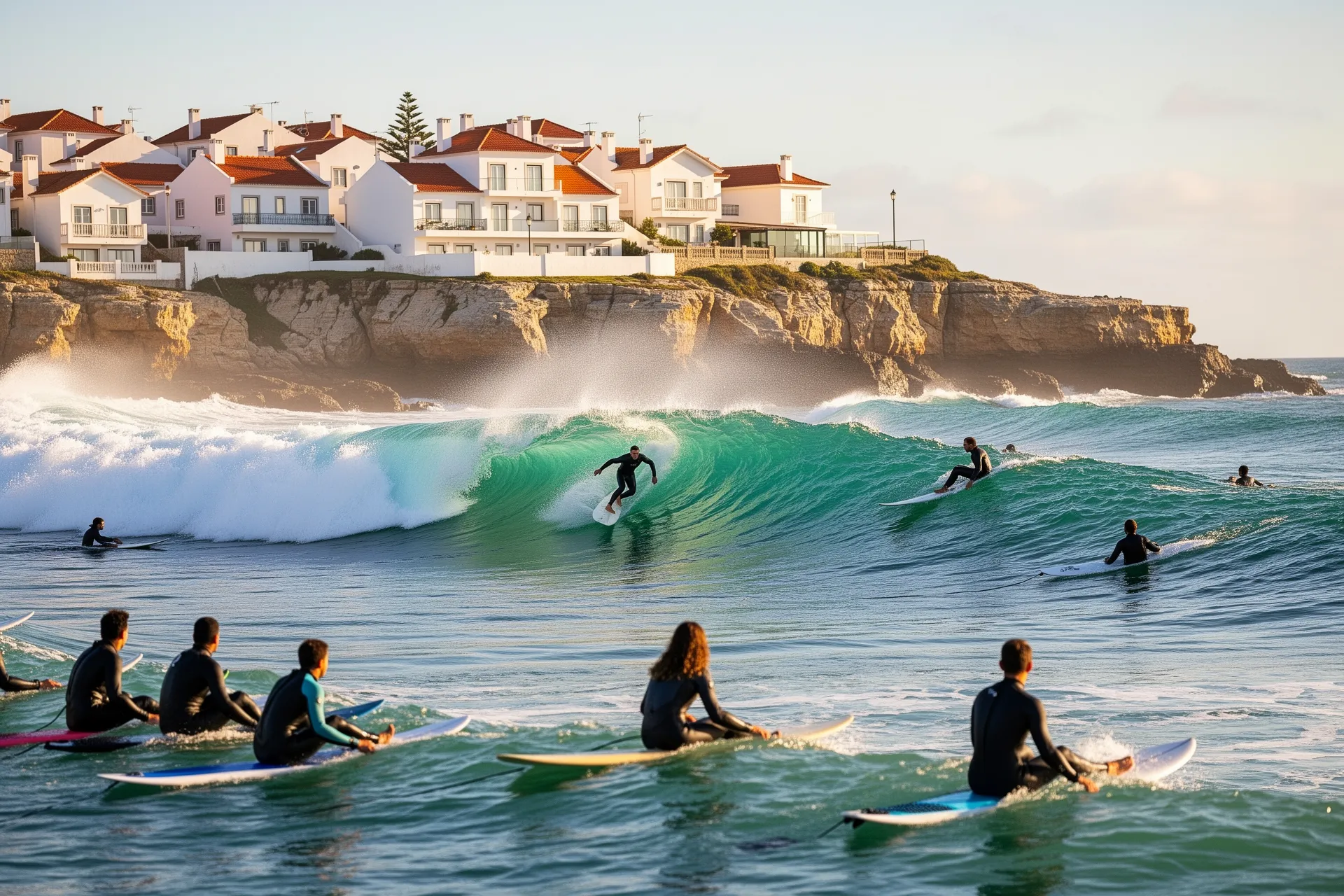 Surfing in Ericeira, Portugal