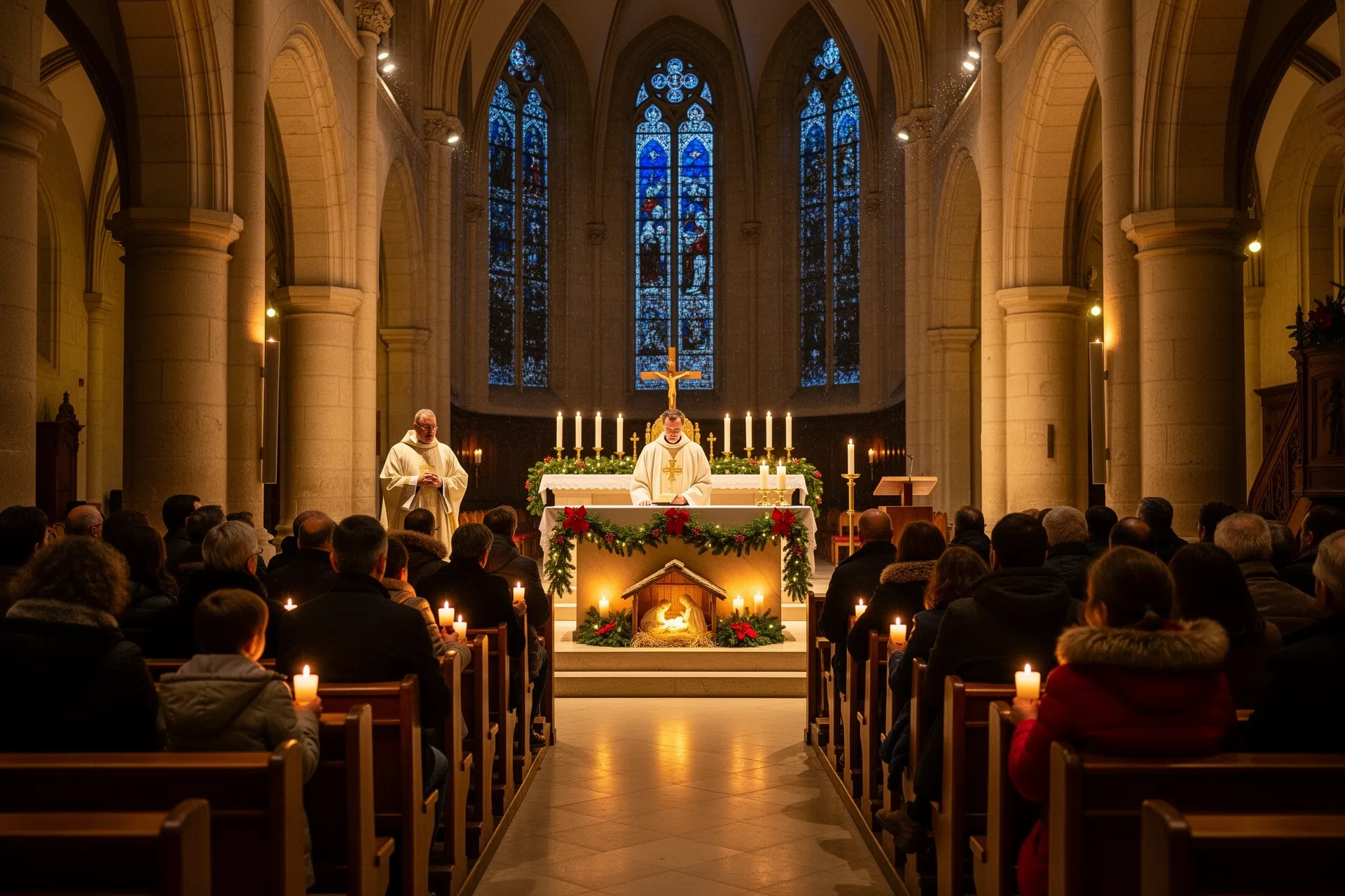 Attend midnight mass