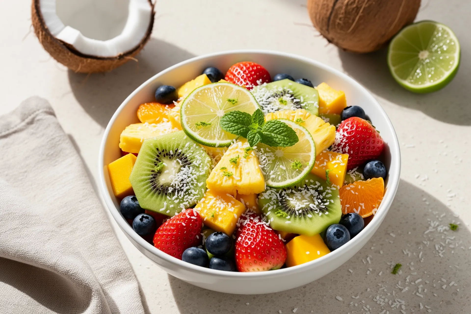 Coconut Lime Fruit Salad