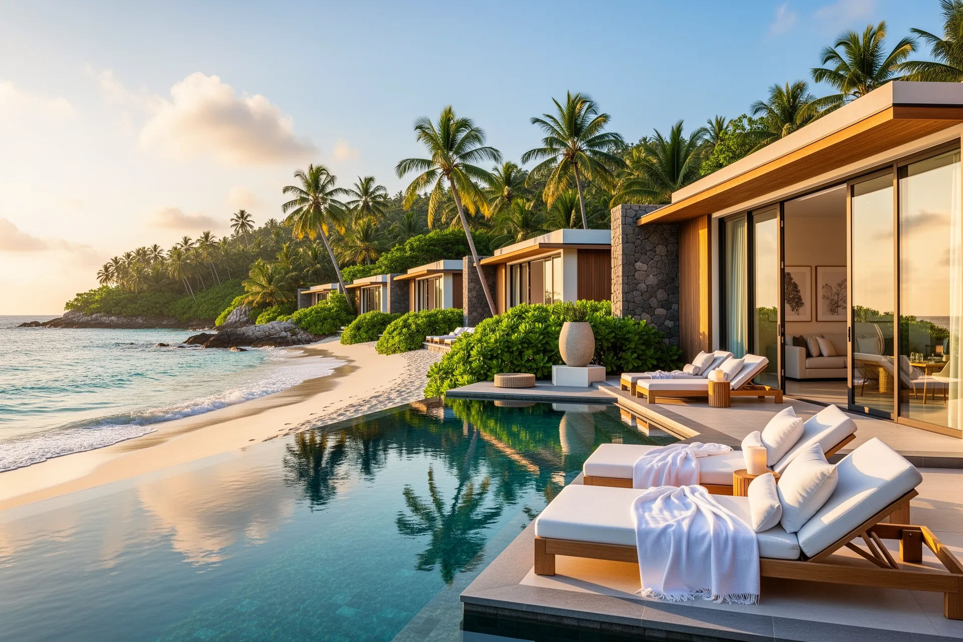 The luxury resorts and accommodations