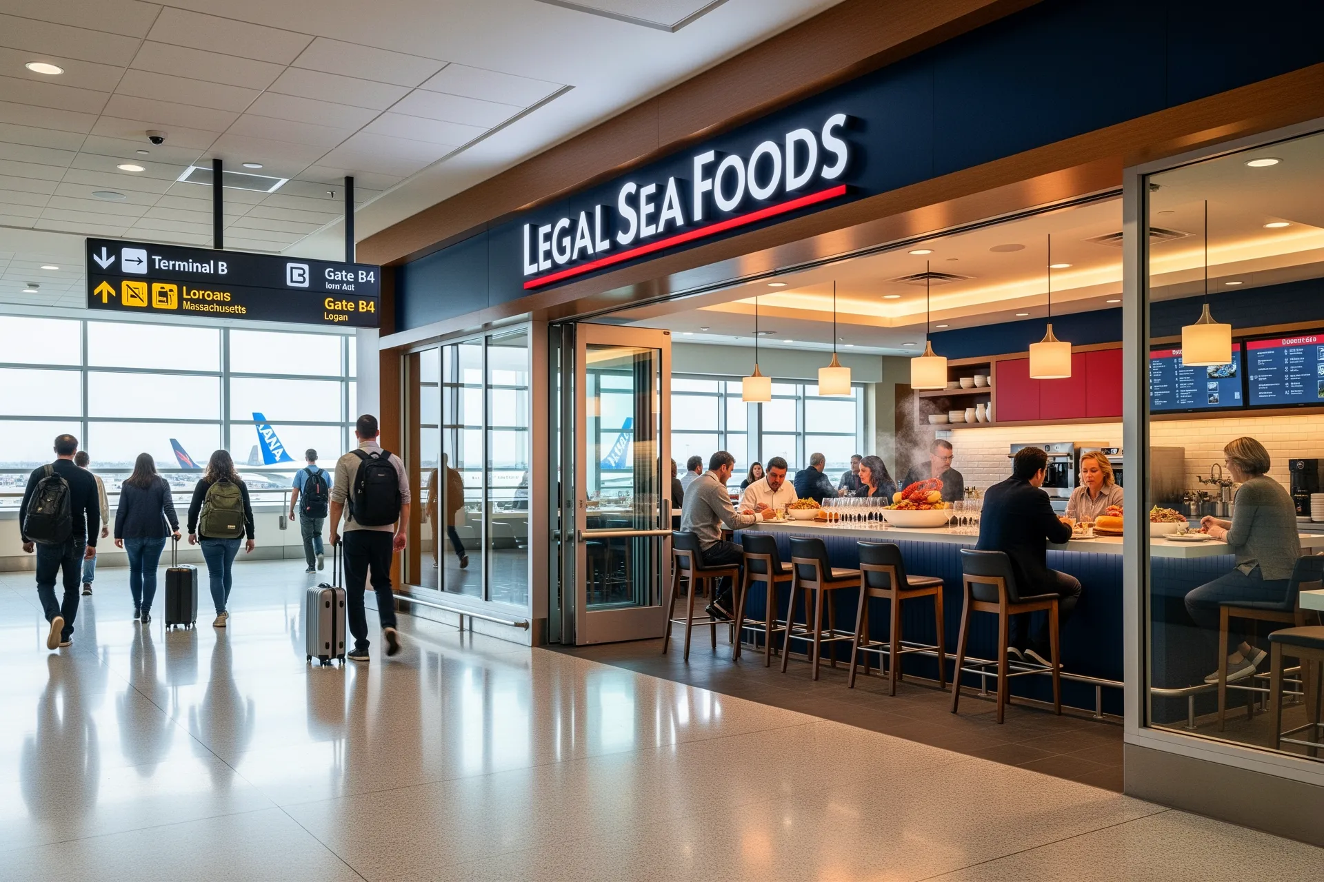 Legal Sea Foods at Massachusetts' Logan International Airport