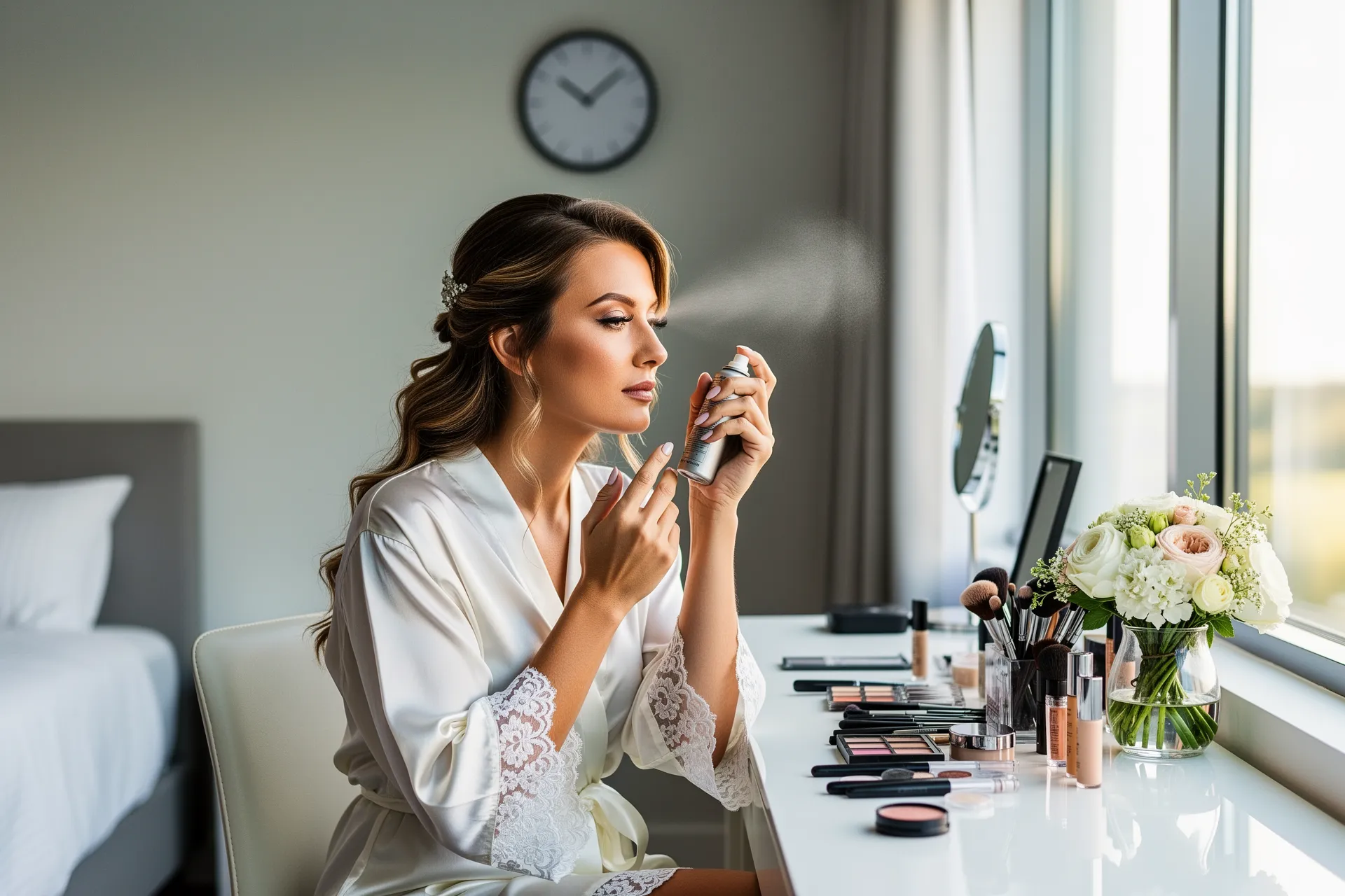 Set your makeup early