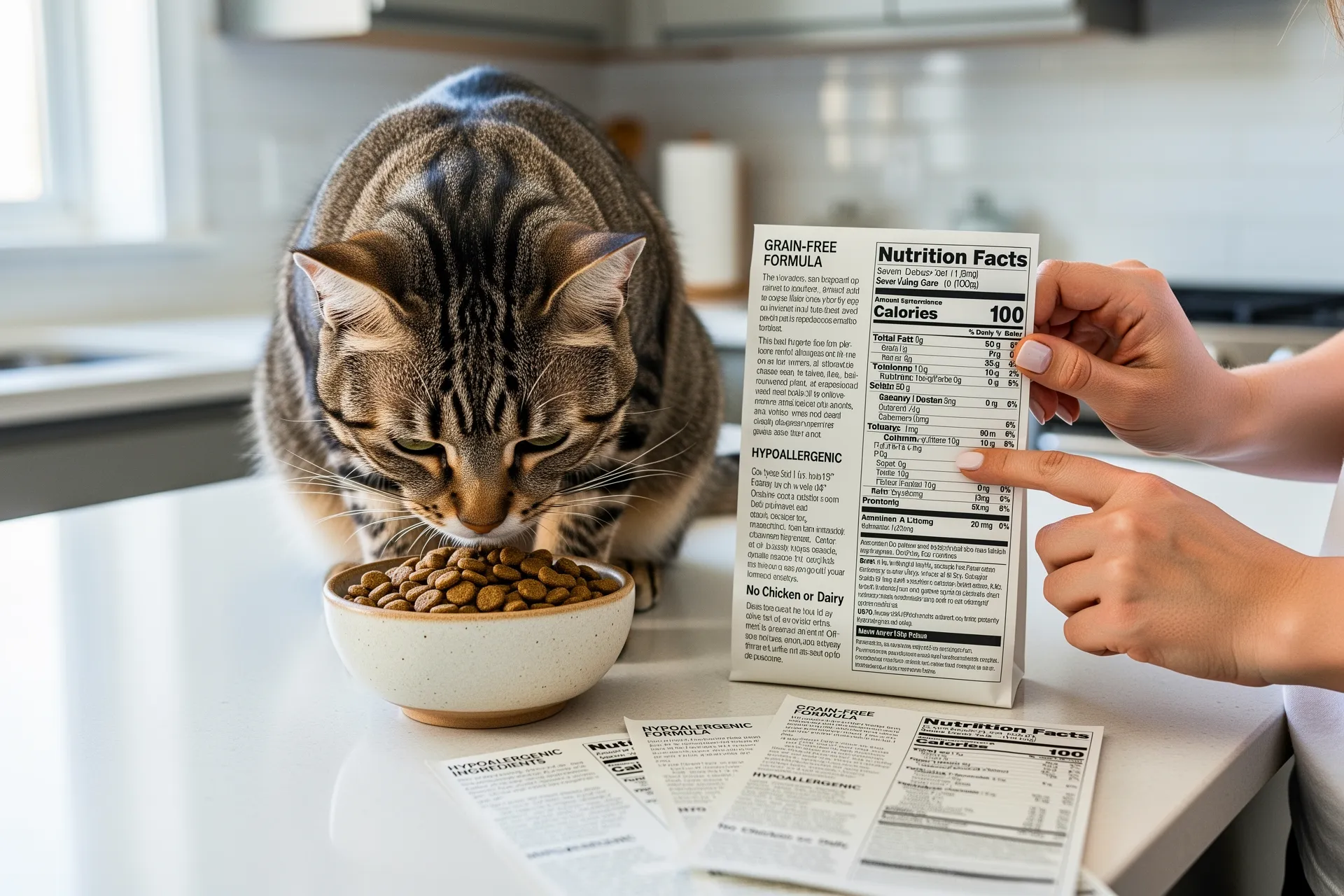 Consider your cat's specific dietary restrictions and allergies