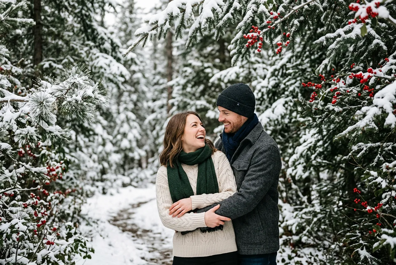 Incorporate Evergreen Trees and Winter Foliage
