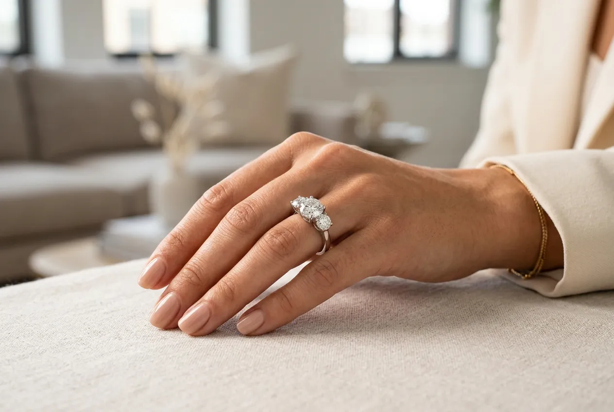 The Elegant Three-Stone Ring